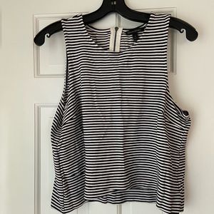 Banana Republic High-Neck Striped Tank Top